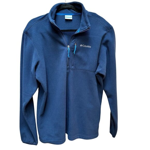 Columbia Jacket Fleece Pullover Blue Gorpcore Outdoor Casual Mens Size‎ M - Picture 1 of 6